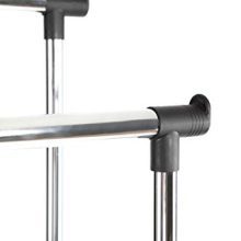 Adjustable Rolling Garment Rack with Bottom Shelf
