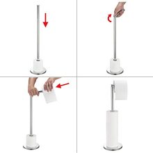 Naturous Freestanding Toilet Paper Holder Stand with Storage