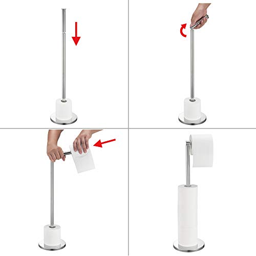 Naturous Freestanding Toilet Paper Holder Stand with Storage