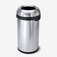 simplehuman 60 Liter / 16 Gallon Bullet Open Top Trash Can