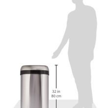 iTouchless 16 Gallon Oval Open Top Trash Can