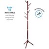 High-Grade Wooden Tree Coat Rack Stand, 6 Hooks
