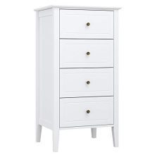 4 Drawer Bathroom Floor Cabinet – Solid Wood Frame, Easy Assembly, and Space-Saving Design