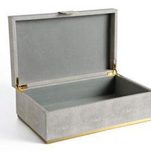 Leather Dresser Organizer Storage Box, Jewelry Box for Men's Accessories