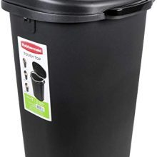 Touch Top Lid Trash Can Bathroom Garbage
