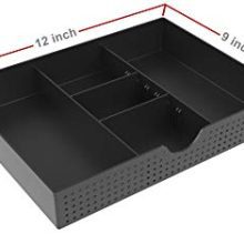 CAXXA 3 Slot Drawer Organizer with Two Adjustable Dividers