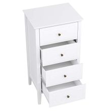 4 Drawer Bathroom Floor Cabinet – Solid Wood Frame, Easy Assembly, and Space-Saving Design