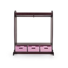 Armoire with Rack, Toy Bins and Full Mirror