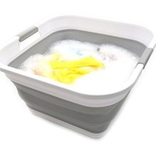 Collapsible Plastic Laundry Basket Square Tub/Basket