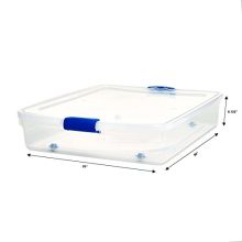Homz Plastic Underbed Storage, Stackable Storage Bins