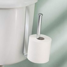 mDesign Metal Wire Over The Tank Toilet Tissue Paper Roll
