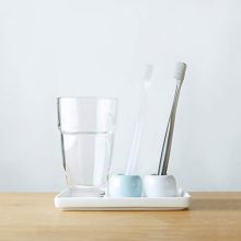 Toothbrush Holder Rectangle Tray for Vanity Countertop