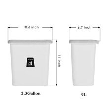 Small Trash Can with Lid Hanging Garbage