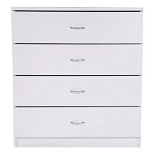 Qinghongkeen 4 Drawer Dresser Chest Wood Cabinet Closet