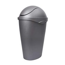 Umbra , Nickel Swinger 12-Gallon Swing-Top Waste Can