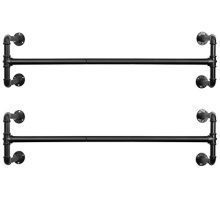 Wall-Mounted Clothes Rack Industrial Pipe Clothes Hanging Bar