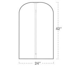 Durable Garment Bag Covers for Luggage, Attire & Storage - Pack of 5, 42” Suit Bags with Clear Window