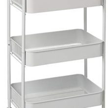 CAXXA 3-Tier Rolling Metal Storage Organizer - Mobile Utility Cart