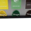 Metal Recycling Bin Mind Reader 3-Section Stainless Steel