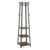 VASAGLE Coat Rack, Coat Stand with 3 Shelves
