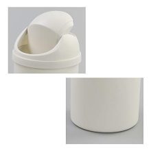 Mini Desktop Waste Bin with Lid – Compact Countertop Garbage Can (White)
