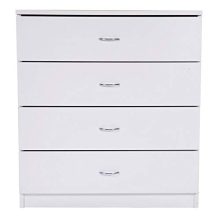 Drawer Chest, MDF Wood 4 Drawer Dresser