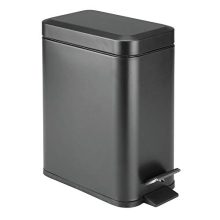 mDesign 1.3 Gallon Rectangular Slim Profile Steel