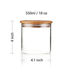 Sweejar 18 OZ Glass Food Storage Jar with Lid(set of 3)