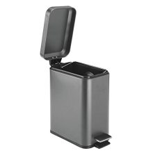 mDesign 1.3 Gallon Rectangular Slim Profile Steel Step