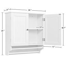 Wall Storage Cabinet Cupboard with Double Doors