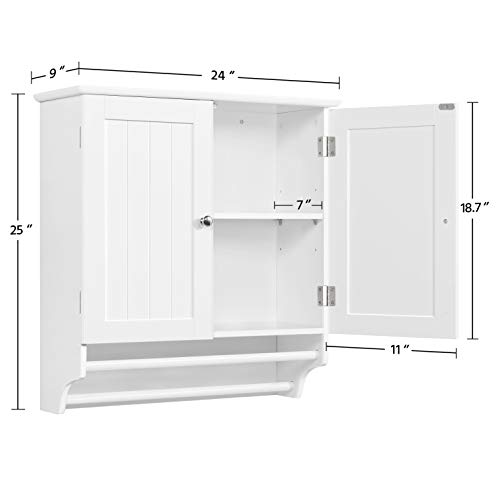 Wall Storage Cabinet Cupboard with Double Doors