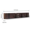 TomCare 2 Pack Bamboo Coat Rack Wall Mounted