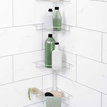 Zenna Home Pole Shower Caddy, White