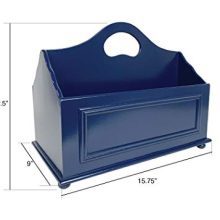 Wooden Storage Basket for Books, Newspapers