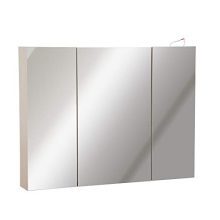 White Oak LED Bathroom Mirror Medicine Cabinet