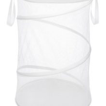 Collapsible Laundry Hamper White 18"