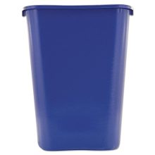 Blue Plastic Resin Deskside Recycling Can, 10 Gallon