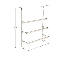 Franklin Brass Over the Door Triple Towel Rack with Hooks