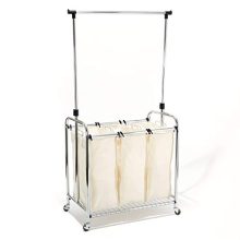 Laundry Hamper Sorter with Clothes Rack Bag Cart
