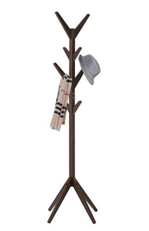 Neasyth Rubber Wood Coat Rack Entryway Standing Hall