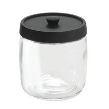 mDesign Bathroom Vanity Glass Storage Organizer Canister