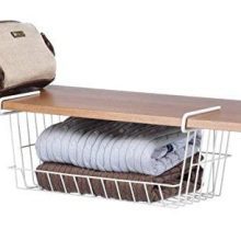 Whitmor White Wire Shelf Basket