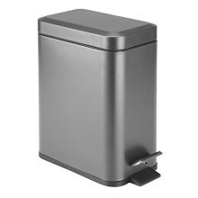 mDesign 1.3 Gallon Rectangular Slim Profile Steel Step