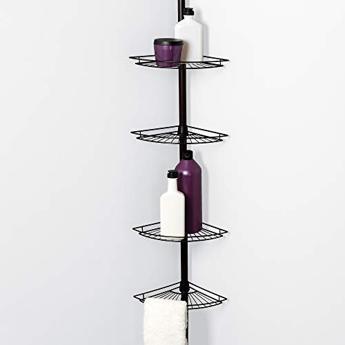 Maximize Your Shower Space – Premium Shower Tension Pole Caddy (Oil Rubbed Bronze)