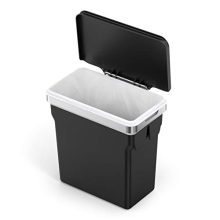 10 Liter / 2.6 Gallon In-Cabinet Trash Can – Heavy-Duty Steel Body, Black | Compact & Efficient