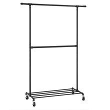 Double Hanging Rod Metal Clothing Rack