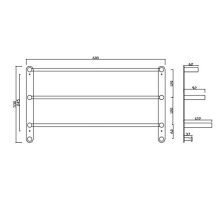 24-Inch Stainless Steel Wall Towel Rack for Bathroom