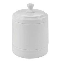 mDesign Metal Bathroom Vanity Storage Organizer Canister Jar