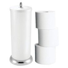 Holder Canister with Storage for 3 Extra Rolls of Toilet Tissue