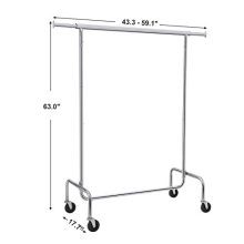 Metal 300 lb Clothing Rack on Wheels